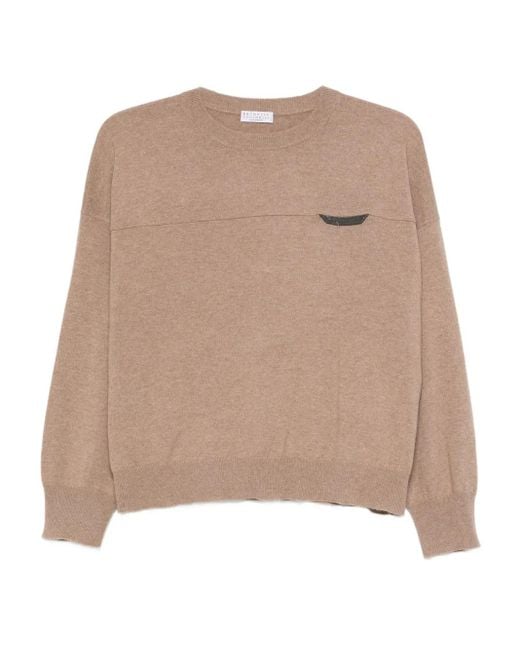 Brunello Cucinelli フェイクポケット Tシャツ Natural