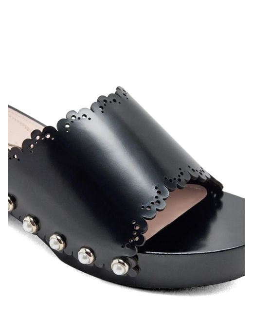 Simone Rocha White Scalloped Pearl Sandals