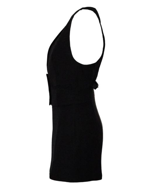 Vestido corto con escote pronunciado ANDAMANE de color Black