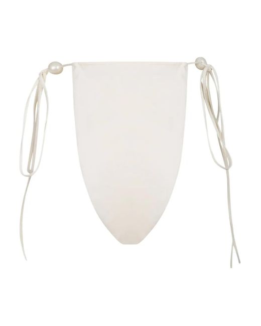 Magda Butrym White Halterneck Bikini Top