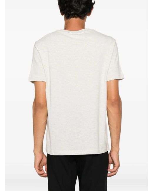 A.P.C. White Logo-Print T-Shirt for men