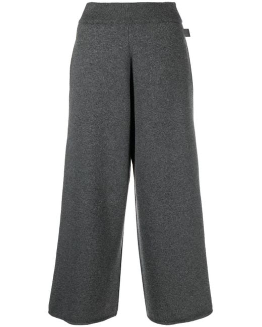Pantalones capri de cachemira Loewe de color Gray
