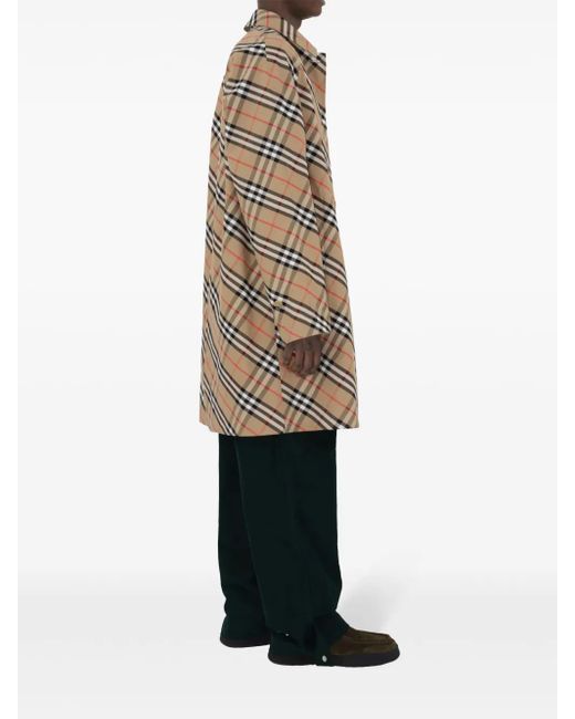 Burberry Natural Check-Pattern Reversible Trench Coat for men