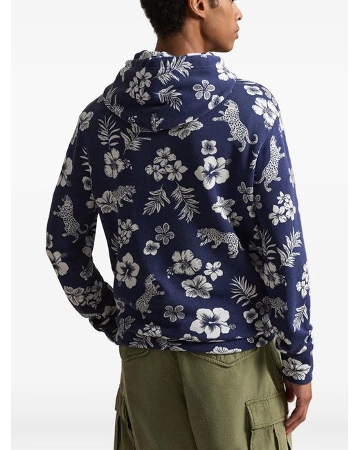 Polo Ralph Lauren Blue Tropical Logo Hoodie for men