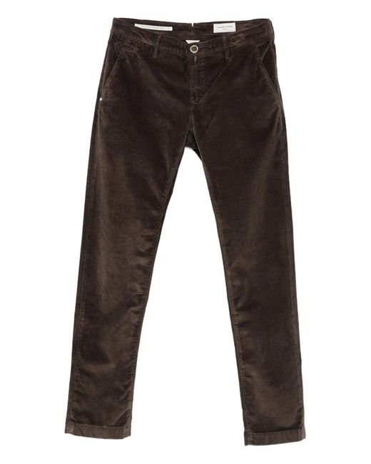Jacob Cohen Black Corduroy Trousers for men