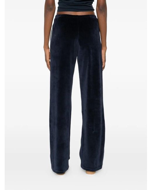 Sporty & Rich Black Side-Stripe Logo-Detail Track Pants