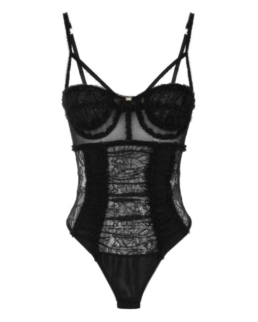 Body Con Inserti di Elisabetta Franchi in Black