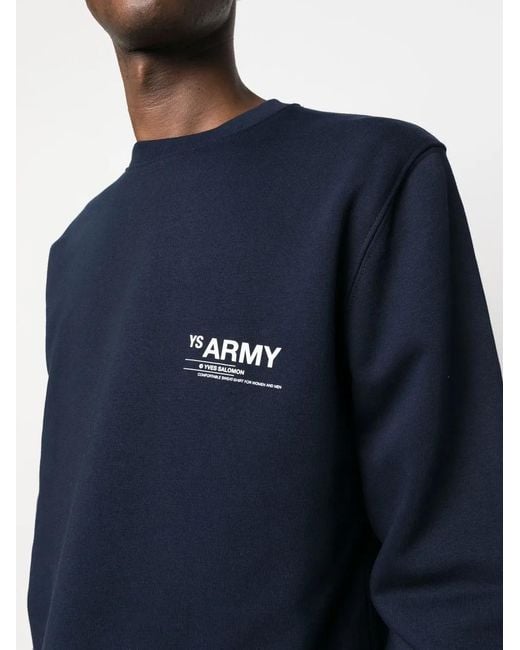 Yves Salomon Blue Organic-Cotton-Blend Sweatshirt for men