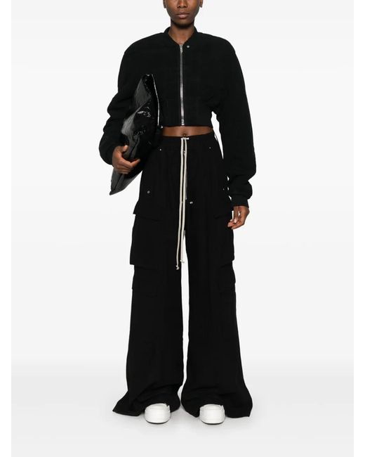 Rick Owens Black Collage Bomber Jacket