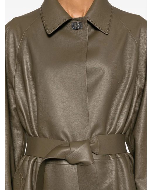 Fendi Leren Jas in het Brown