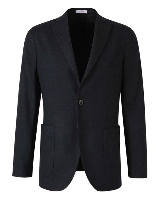 Blazer Con Due Bottoni E Tasca Applicata di Boglioli in Black da Uomo