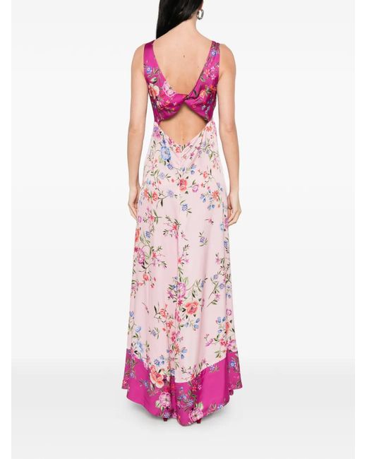 Liu Jo Pink Long Flowery Dress