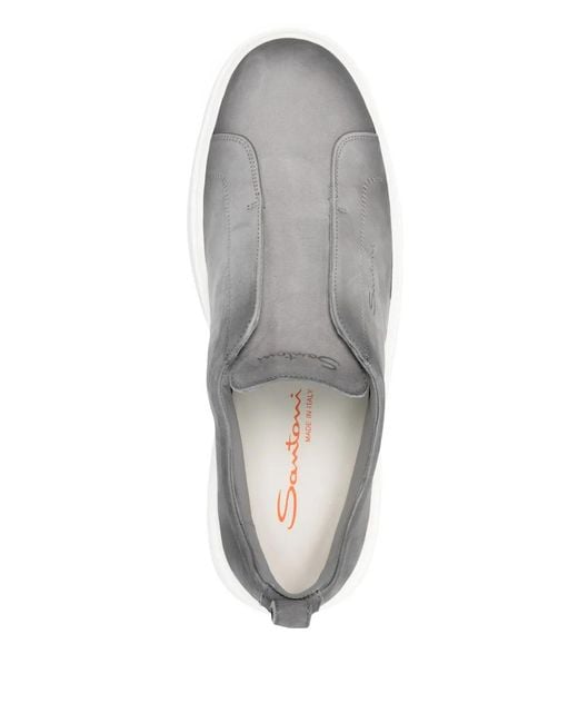 Santoni Gray Victory Sneakers for men