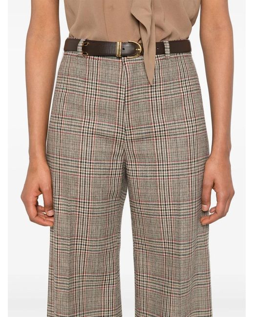 Chloé Natural Prince Of Wales-Check Trousers