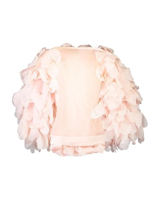 Aje. Pink Lyric Ruffled Cape