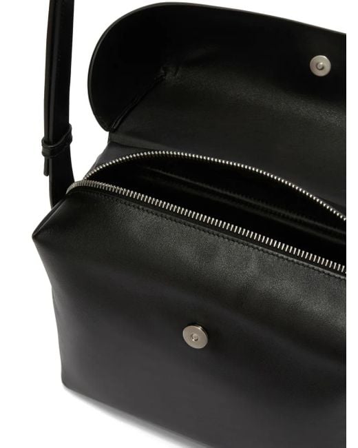 Jil Sander Black Leather Shoulder Bag for men