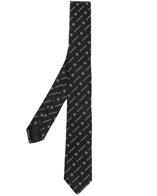 Louis Vuitton Black Silk Monogram Tip Skinny Tie