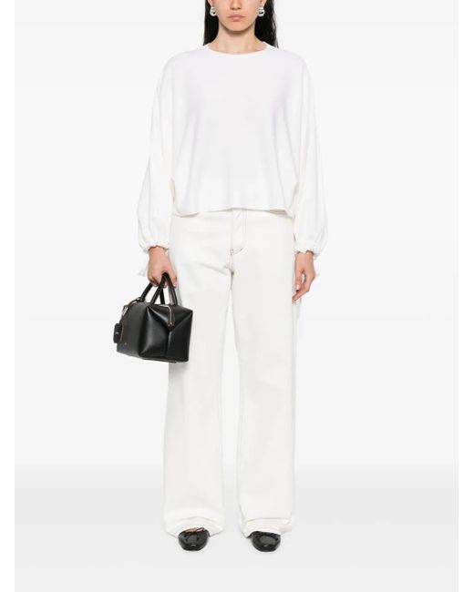 Max Mara White Wool Blouse
