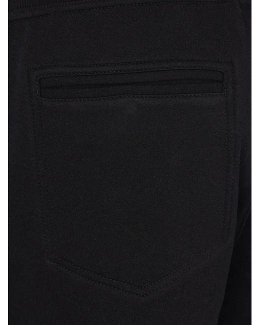 Brunello Cucinelli Black Cotton Blend Sweatpants for men