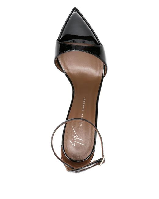 Giuseppe Zanotti Black 105Mm Intriigo Leather Sandals