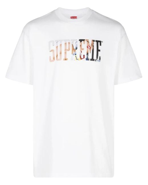 Supreme White Tera Patrick Collegiate T-Shirt for men