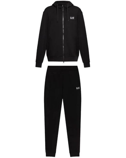 Pantalones de chándal con cordones EA7 de hombre de color Black