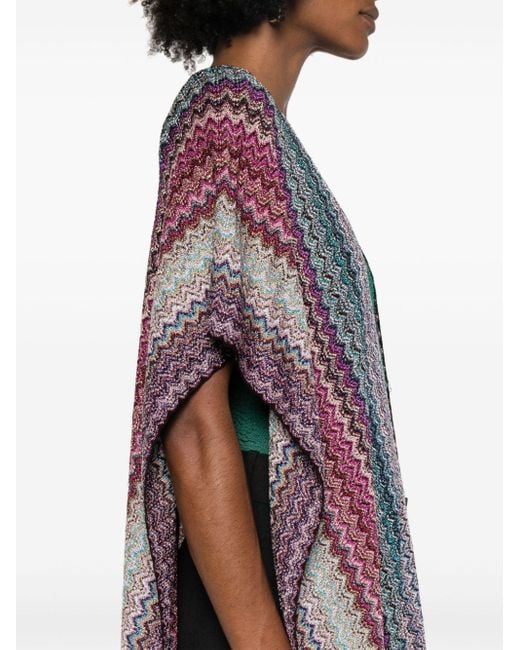 Missoni Blue Zigzag-Woven Cape