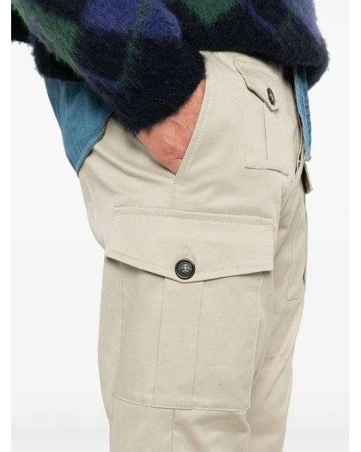 DSquared² Natural Logo-Plaque Cargo Pants For for men