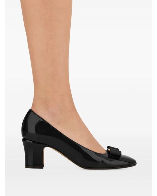 Ferragamo Black Vara Bow-Detail Pumps