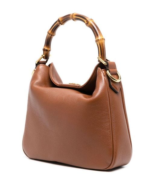 Gucci Brown Small Diana Leather Shoulder Bag