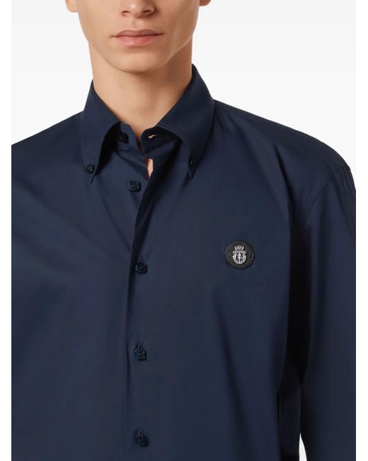 Camisa de mezcla de algodón Billionaire de hombre de color Blue