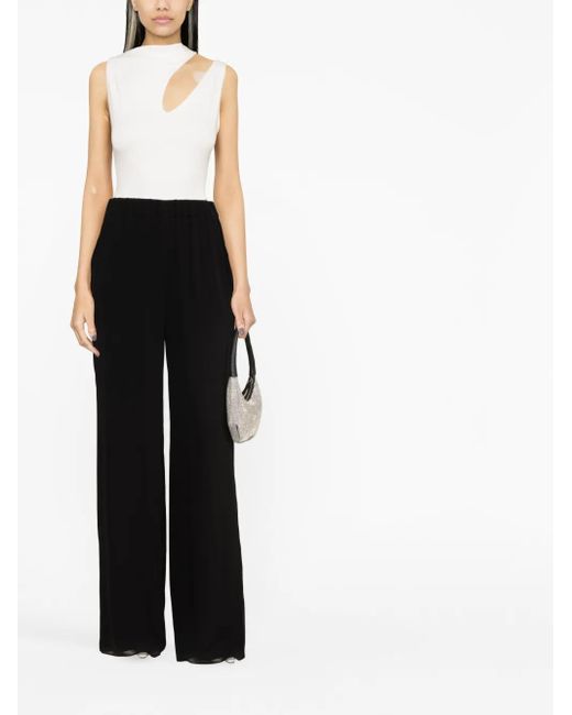 MANURI White Cutout Jersey Bodysuit