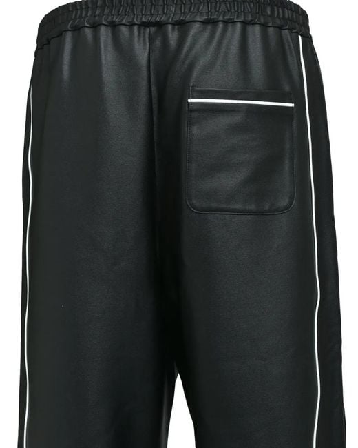 BREATH Black Logo-Embroidered Piping Track Pants for men