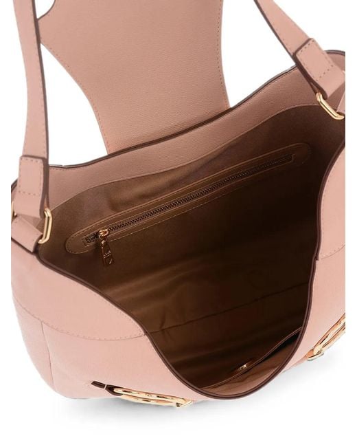 Moschino Pink Heart-Shaped Clasp Shoulder Bag