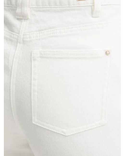 Morgan White Patch-Pocket Jeans