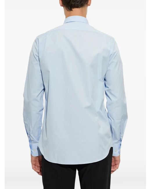 Paul & Shark Blue Soffio Long-Sleeve Cotton Shirt for men