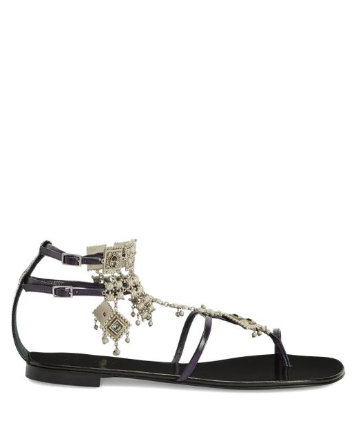 Sandali Amira Con Suola Piatta di Giuseppe Zanotti in White