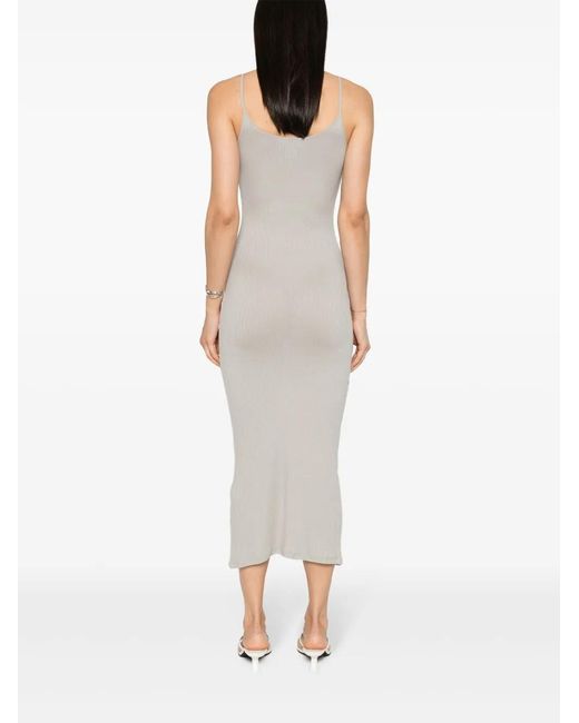 Majestic Filatures White Ribbed Maxi Dress