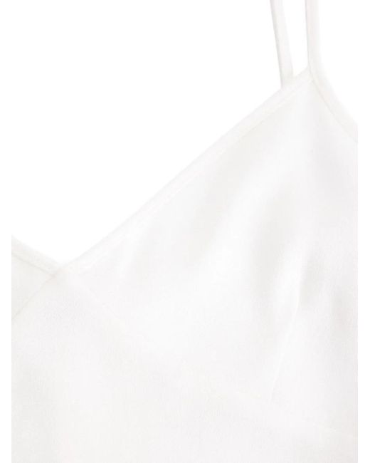 AMI White V Neck Tank Top