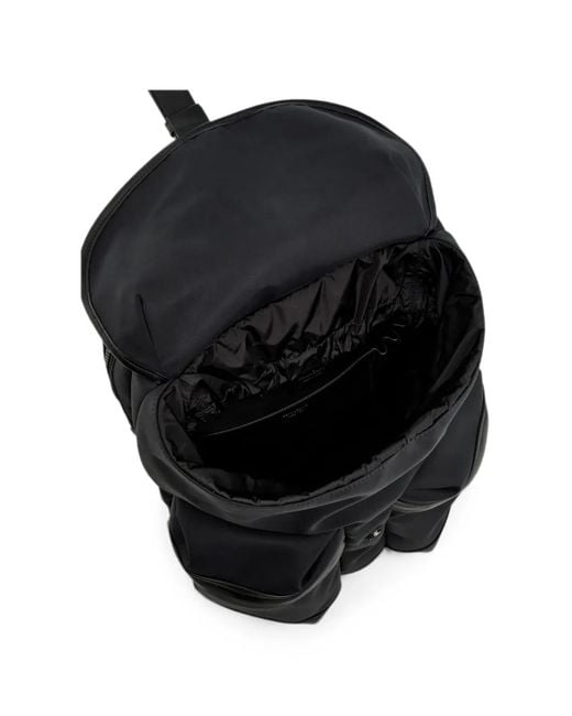 Ferragamo Black Canvas Backpack for men