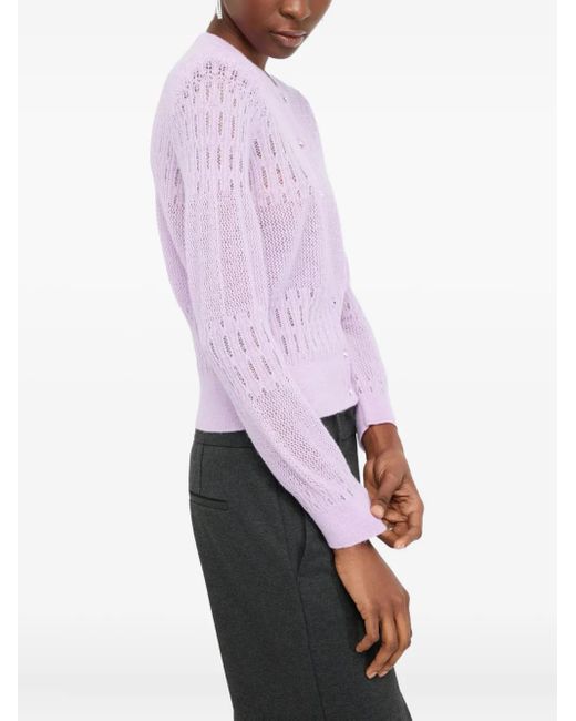 Liu Jo Pink Lace-Stitch Cardigan