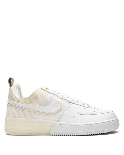 Nike White Af-1 React Leather And Mesh Low-top Trainers for men