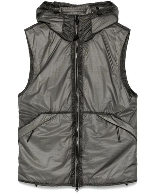 C P Company Gray Goggle-Detail Gilet for men
