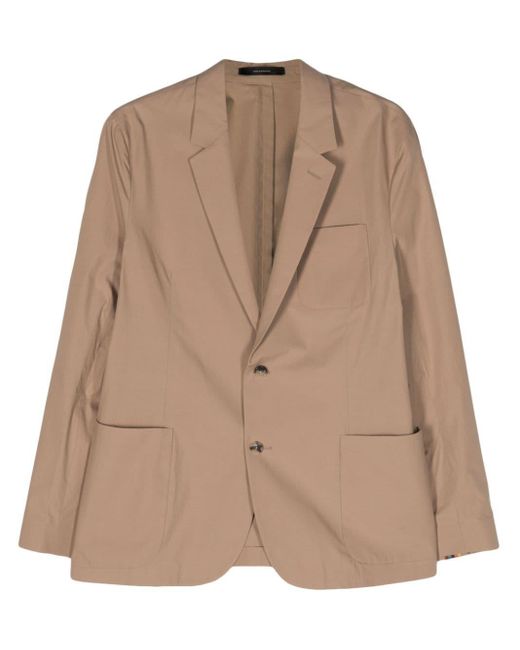 Paul Smith Natural Single-breasted Cotton Blazer for men