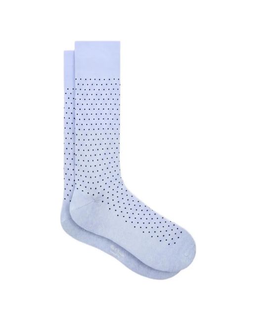 Paul Smith Blue Pale Polka Dot Socks for men