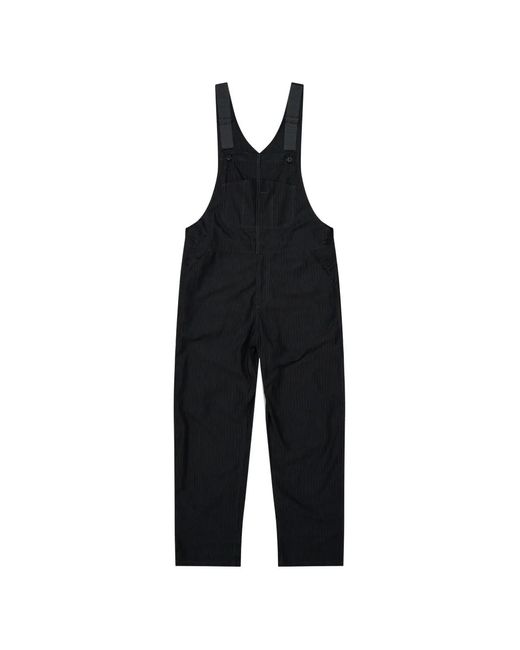 Junya Watanabe Black Pinstripe-Pattern Jumpsuit for men