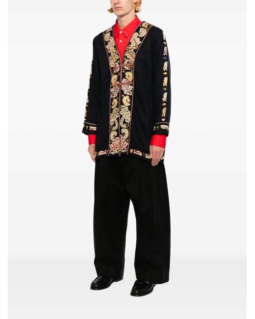 Bode Black Feather Runner Jacket for men