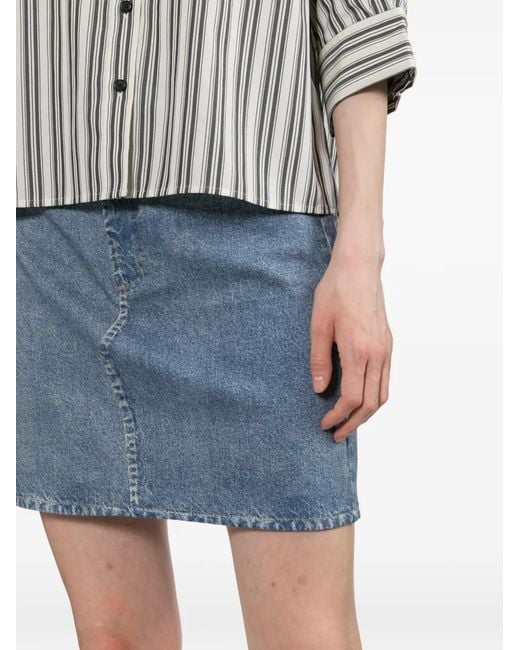 Rag & Bone Miramar Ponte Mini-Rok in het Blue