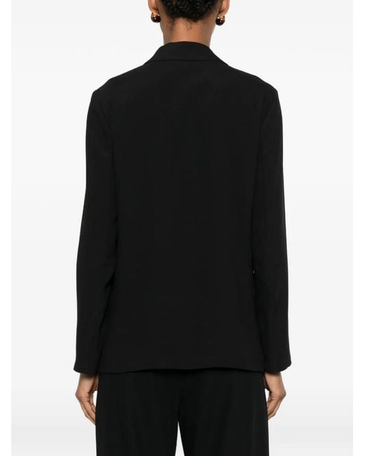 Pennyblack Black Double-Breasted Notched-Lapels Blazer