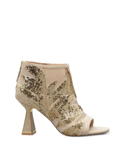 Kat Maconie Natural Fiona Sequin-Embellishment Boots